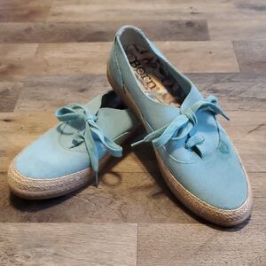Born Women's Teal Suede Flats